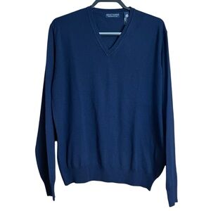 Grant Thomas Italian Merino wool navy sweater large